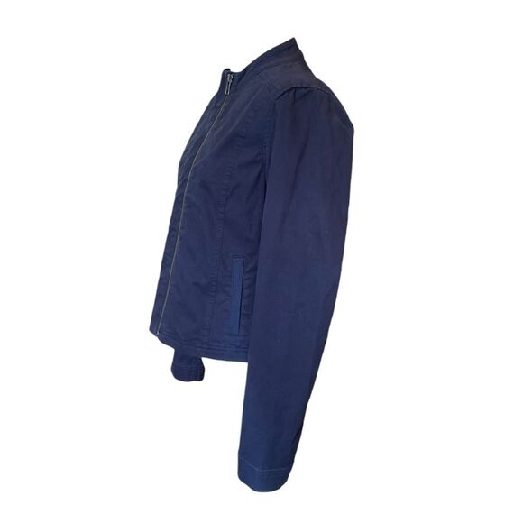 Loft Utility Jacket Mock Neck Navy Blue Womens Size XS - Picture 4 of 10